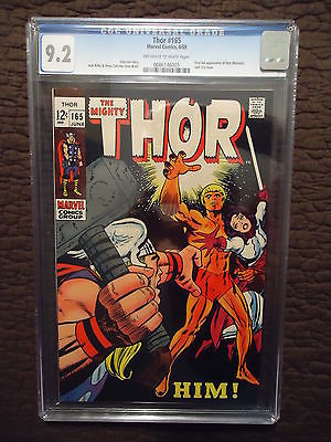 Thor 165 CGC 92  OffWhite to White Pages  1ST WARLOCK HIM