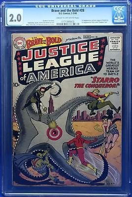 Brave and the Bold 28 CGC 20 1st appearance of Justice of America