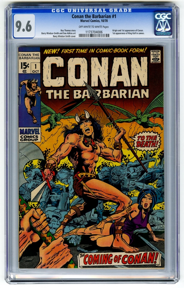 Conan the Barbarian 1 CGC 96 OWW Origin  1st Conan Marvel Bronze Age Comic