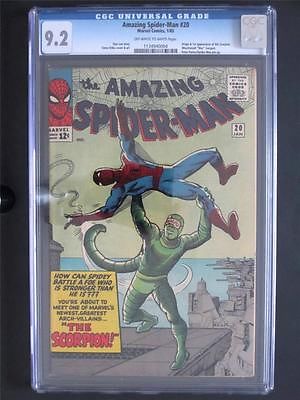 Amazing SpiderMan 20 MARVEL 1965  CGC 92 NM 1st App  ORIGIN of Scorpion