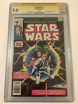 Marvel Comics Star Wars CGC 98 Issue 1 Signed by Stan Lee 