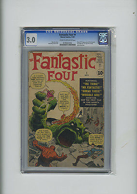 Fantastic Four 1 CGC 30 KEY Origin1st Fantastic Four Mole Man Kirby Marvel