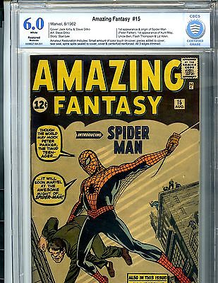 Amazing Fantasy 15 Vol 1 CBCS 60 Like CGC Looks Nicer 1st App of SpiderMan