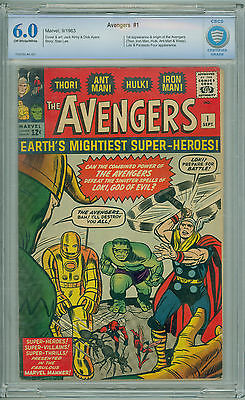 Avengers 1 CBCS 60 OWW LIKE CGC 1st Appearance  Origin of the Avengers 