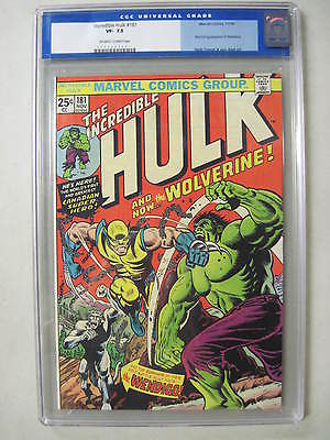 INCREDIBLE HULK 181 CGC 75 MARVEL COMICS 1974 FIRST FULL APPEARANCE WOLVERINE