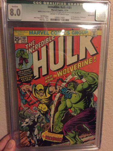 The Incredible Hulk 181 Nov 1974 Marvel Cgc Qualified 80