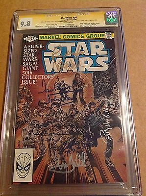 CGC SS 98 Star Wars 50 signed Hamill Fisher Daniels Baker Prowse Mayhew  one