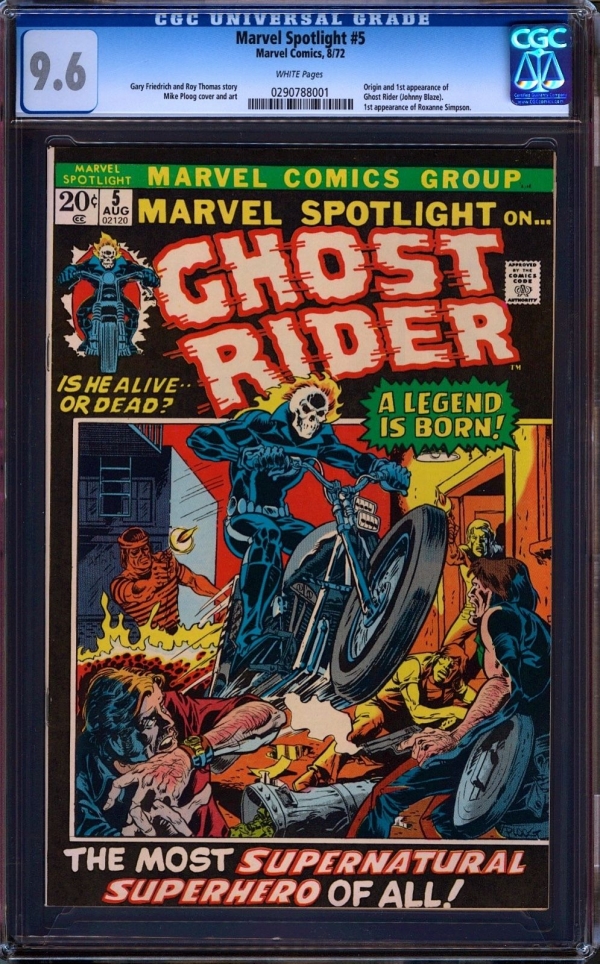 Marvel Spotlight 5 CGC 96 NM White Pages Marvel Comics 872 1st Ghost Rider