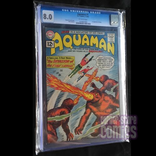 AQUAMAN 1960 1 CGC 80 OffWhite CARDY Cover MOVIE Coming DC Comics KEY VF