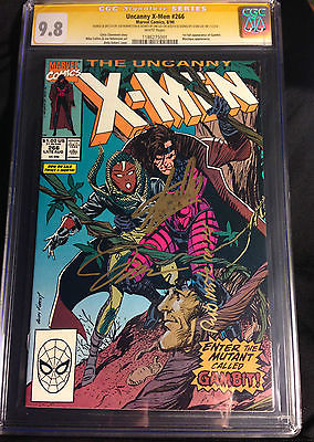 The Uncanny XMen 266 CGC 98 SS x3 sigs Stan Lee Rubinstein REMARK Head Sketch