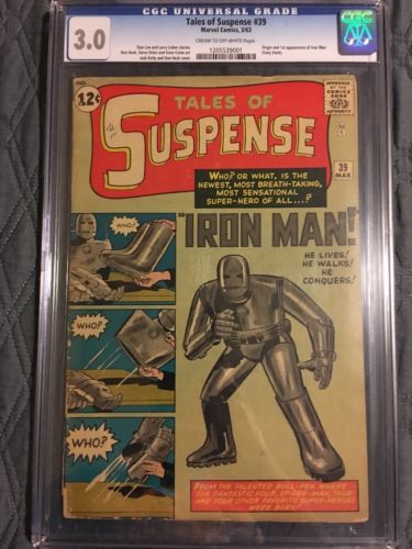 Tales of Suspense 39 CGC 30 First Appearance of Iron Man No Reserve