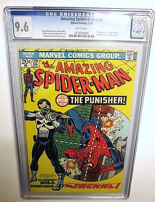 Amazing SpiderMan 129 CGC 96 White Pages 1st Punisher Feb 1974 Marvel
