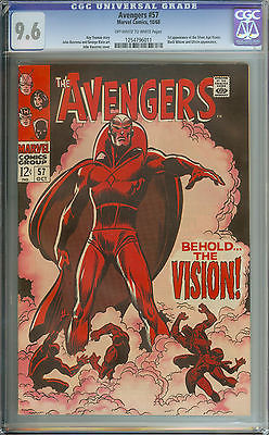 AVENGERS 57 CGC 96 OWWH PAGES  1ST APPEARANCE OF THE  SILVER AGE VISION