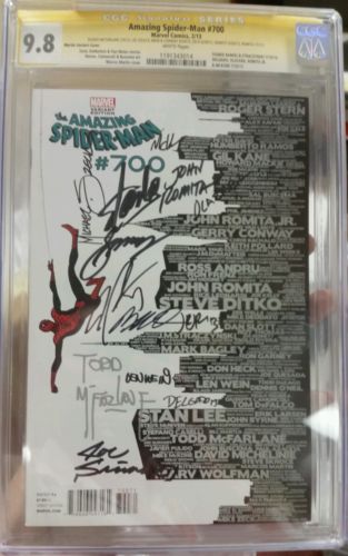Amazing Spiderman 700 Martin Skyline CGC SS 98 signed Romita Lee  11 others