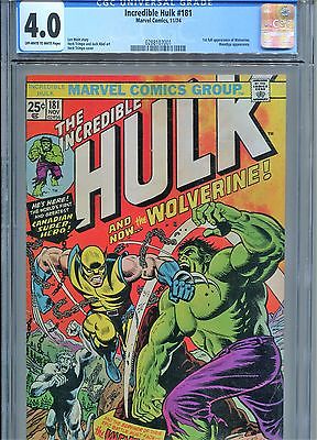 The Incredible Hulk 180 181  182 1st Wolverine CGC graded 50 40  45