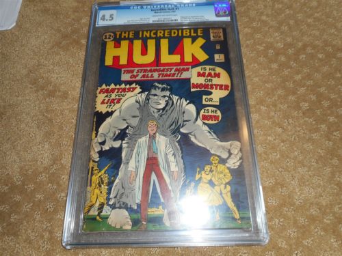 The Incredible Hulk Marvel Comic 1 May 1962 CGC Universal Grade 45