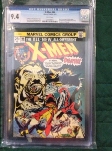 XMen 94 CGC 94 1975 1st New Team WHITE Pages Wolverine Near Mint 