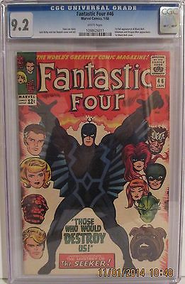 FANTASTIC FOUR 46 CGC 92 1ST FULL APP BLACK BOLT KIRBY ART WHITE PAGES