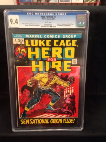 Luke Cage Hero For Hire 1 cgc 94 White Pages Origin First Appearance Netflix
