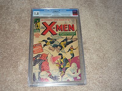 XMEN 1   CGC  18   1963  Marvel   origin  1st app of XMen  Cyclops Beast 