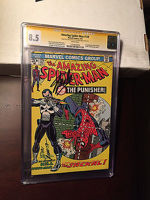 Amazing SpiderMan 129  1st Punisher  CGC 85 SS Lee Romita   Movie  Key