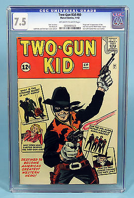 TWOGUN KID60 CGC 75 MARVEL Origin  1st TWOGUN KID Stan Lee Jack Kirby