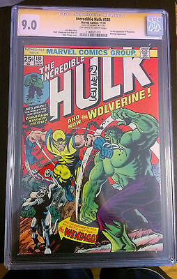 The Incredible Hulk 181 CGC 90 SIGNED BY LEN WEIN Signature Series