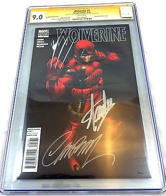 WOLVERINE 1 CGC 90 SS SIGNED STAN LEE J SCOTT CAMPBELL DEADPOOL VARIANT RARE