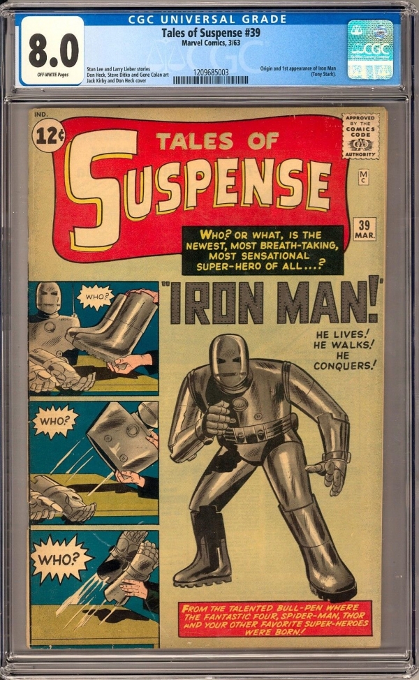 Tales of Suspense 39 CGC 80 OW Origin  1st Appearance of Iron Man Avengers 