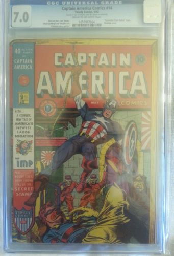 CGC 70 Captain America 14 Bucky Pearl Harbor Bondage WWII Japan