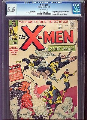 XMen 1 CGC 55 FN  Marvel 1963  Origin  1st App XMen