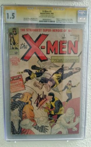 Xmen 1 1963 CGC 15 Signed by Stan Lee free shipping