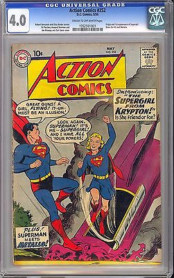 Action Comics 252 Very Nice Origin  1st App Supergirl DC 1959 CGC 40