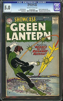 Showcase 22 CGC 50 Origin  1st App Green Lantern Gil Kane 1959 Key DC Comic