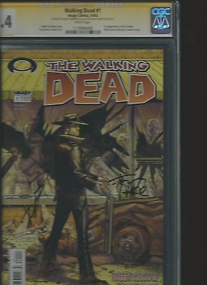 A comic and TV Classic The Walking Dead 1 CGC Signature Series Graded 94