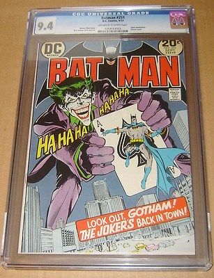 BATMAN 251 CGC 94 CLASSIC NEAL ADAMS JOKER COVERSTORY 1973 NM