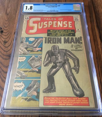 TALES OF SUSPENSE 39 CGC 18 1st App  Origin of Iron Man Marvel 1963