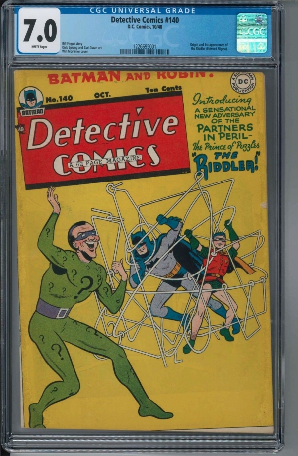 Detective Comics 140 CGC 70 WHITE PAGES