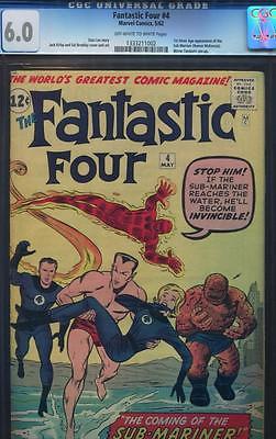 FANTASTIC FOUR 4  CGC 60  1ST SUBMARINER  UNPRESSED ORIGINAL OWNER  1962