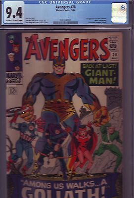 AVENGERS 28 CGC 94 NM 1ST APPEARANCE THE COLLECTOR MARVEL MOVIE 1966 NEWHOLDER