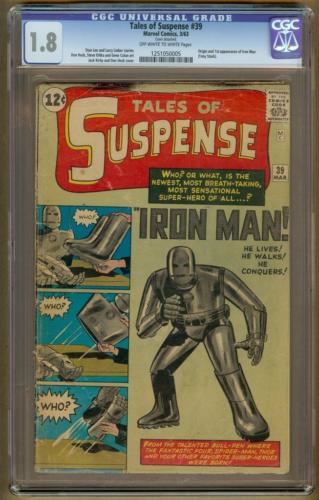 Tales of Suspense 39 CGC 18 COW  Origin  1st Iron Man Tony Stark