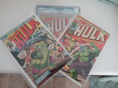 The Incredible Hulk 181 cgc 70 plus raw 55 and 180 vf