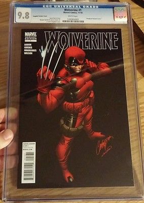 Wolverine 1 J Scott Campbell Deadpool Variant Cover CGC 98 Marvel Comics XMen