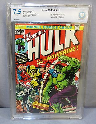 THE INCREDIBLE HULK 181 Wolverine 1st app CBCS 75 VF Marvel Comics 1974 cgc