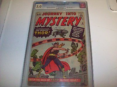 JOURNEY INTO MYSTERY  83 CGC 30 OWW Lee Kirby Marvel Thor 1962 1st  THOR LOOK