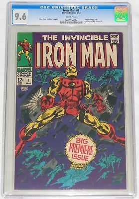 Iron Man 1 May 1968 CGC 96 White Pages Blue Label Marvel No Reserve Avengers