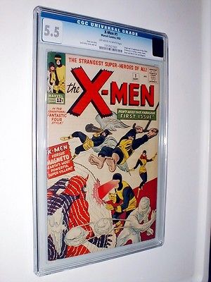 MARVEL COMICS XMEN 1 CGC 55 OWWHITE PAGES 1ST APPEARANCE XMEN  MAGNETO