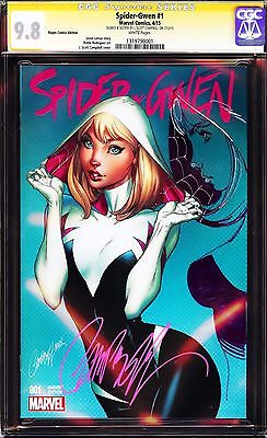 SPIDERGWEN 1 RUPPS VARIANT CGC 98 SS Signed  Sketch JS Campbell SDCC 2015