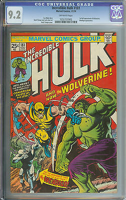 INCREDIBLE HULK 181 CGC 92 OW PAGES  FIRST FULL APPEARANCE OF WOLVERINE