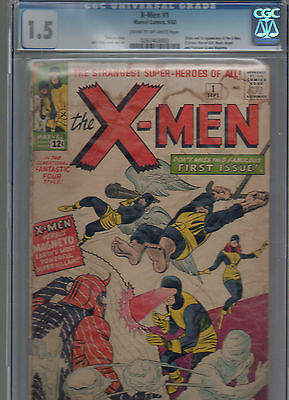 XMen 1 1963 CGC 15 1ST PROF XMAGNETOCYCLOPSBEASTICEMANANGELJEAN GREY